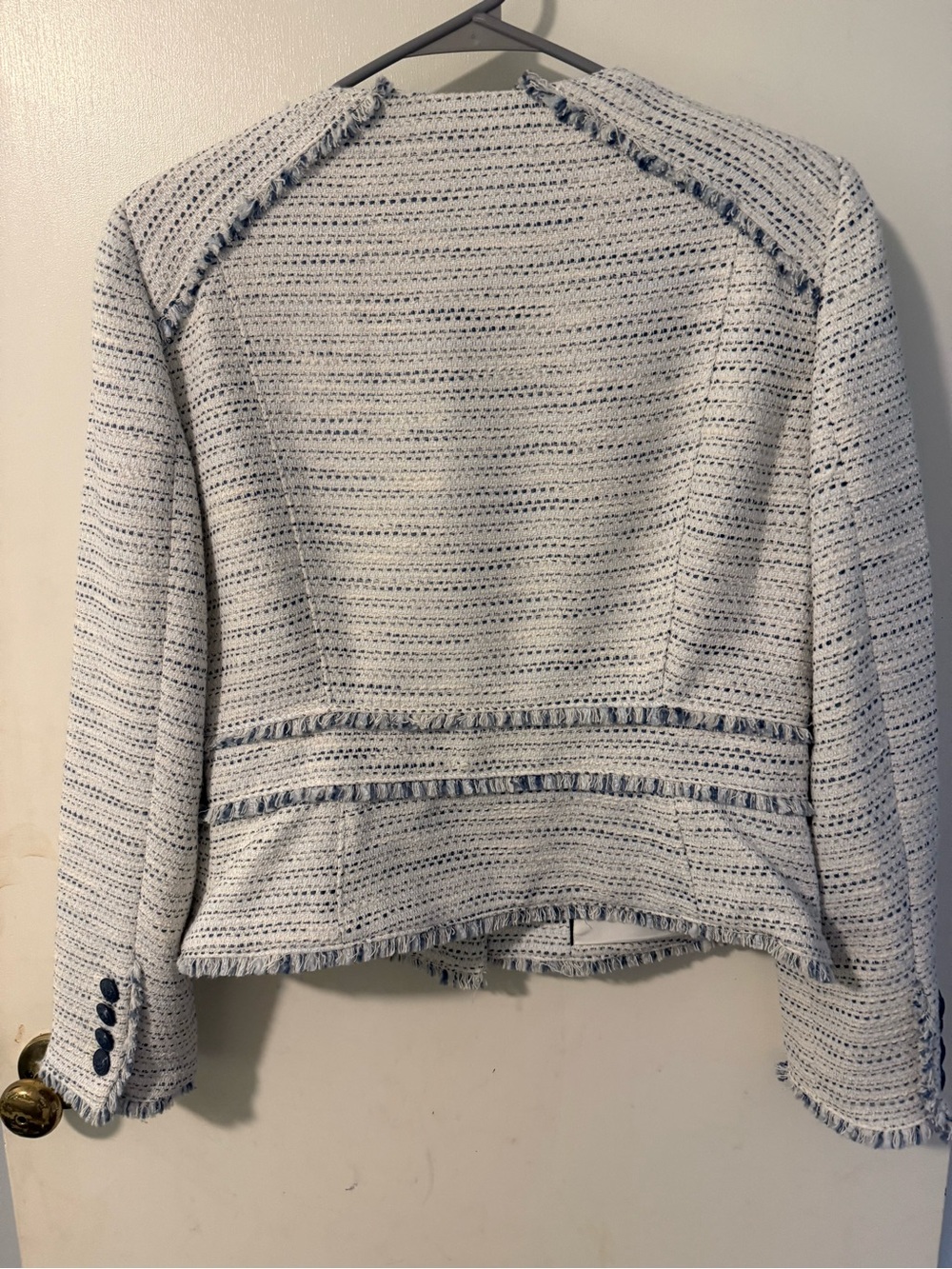 White House Black Market Bouclé Tweed Jacket – Size 10 - Picture 7 of 9
